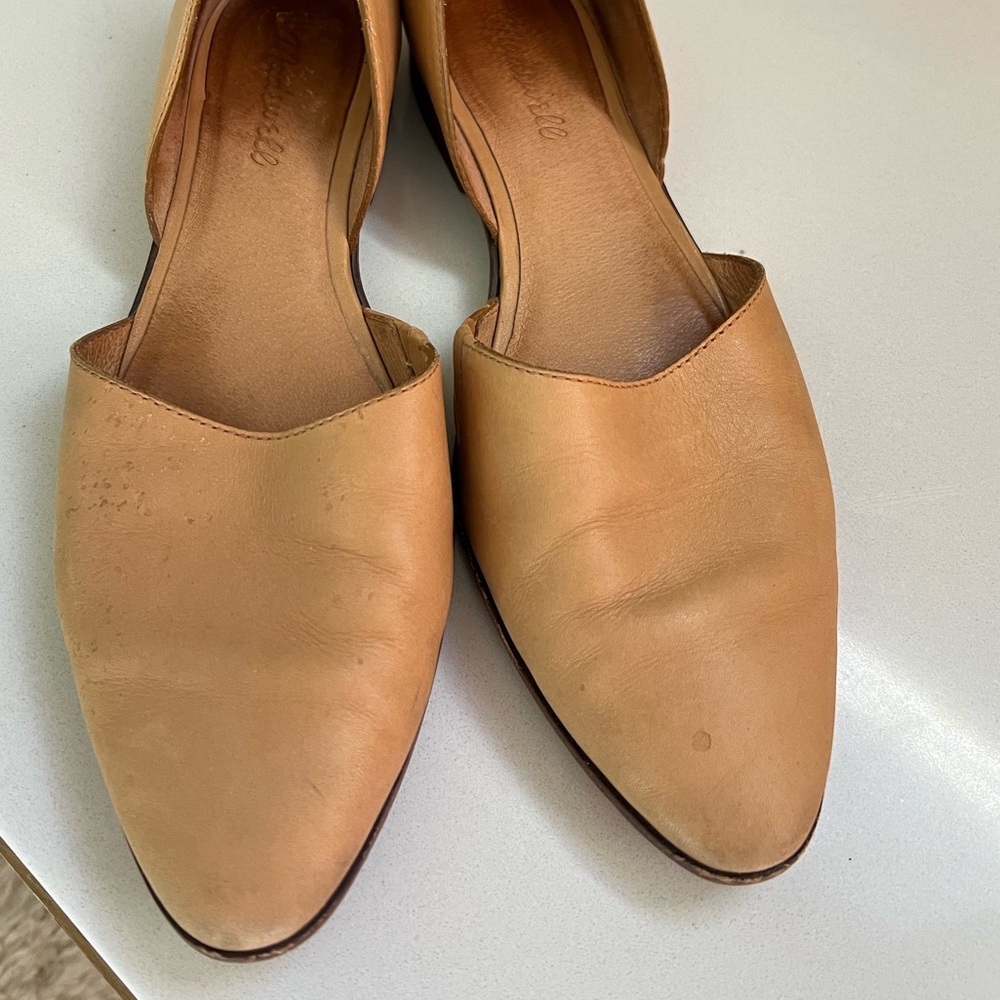 Madewell The Marisa d'Orsay Camel Tan Casual Leather Flats Size 9.5 - Picture 5 of 9